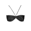 The Pearl Shimmer Bandeau Bikini Top - Black