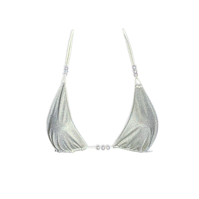 The Pearl Shimmer Triangle Bikini Top