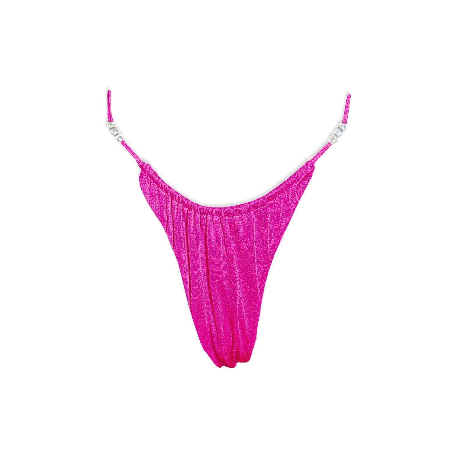 The Pearl Shimmer String Bikini Bottom - Pink - inBodi Swim
