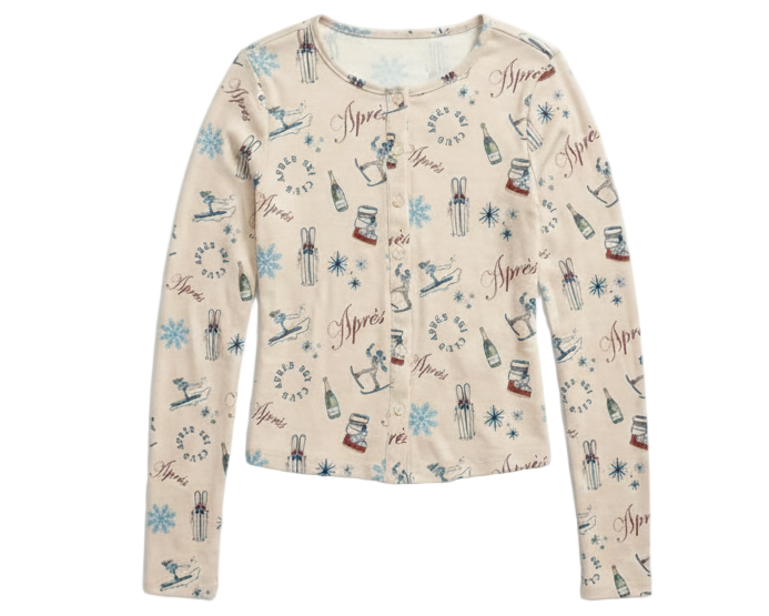 Apres Ski Print Cardigan Top