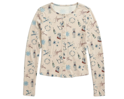Apres Ski Print Cardigan Top