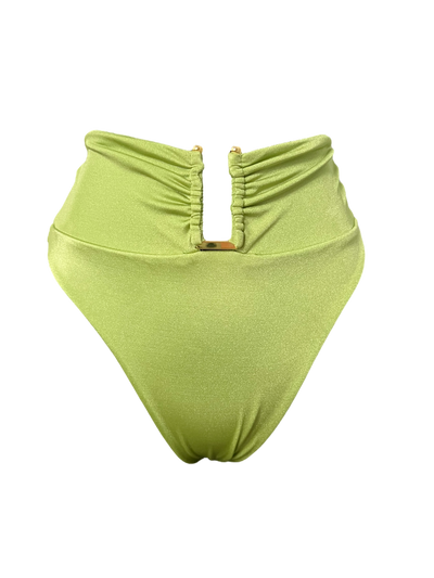 green high waist bikini bottom