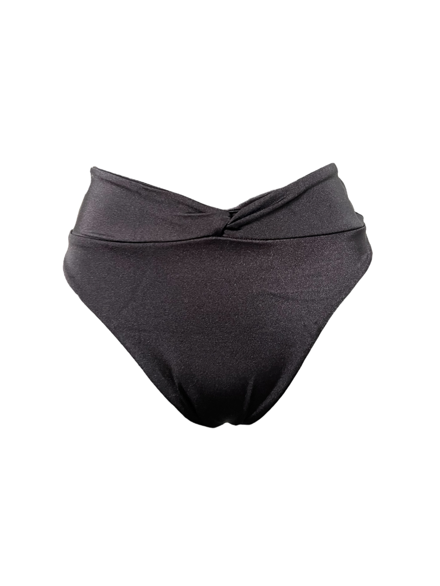 The Classic High Waist Bikini Bottom - Black