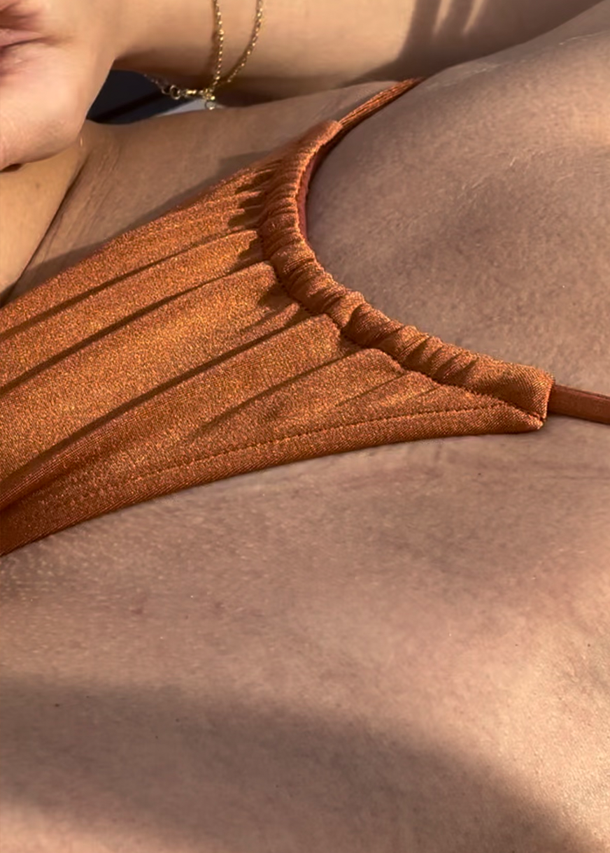 The Classic String Bikini Bottom - Burnt Orange