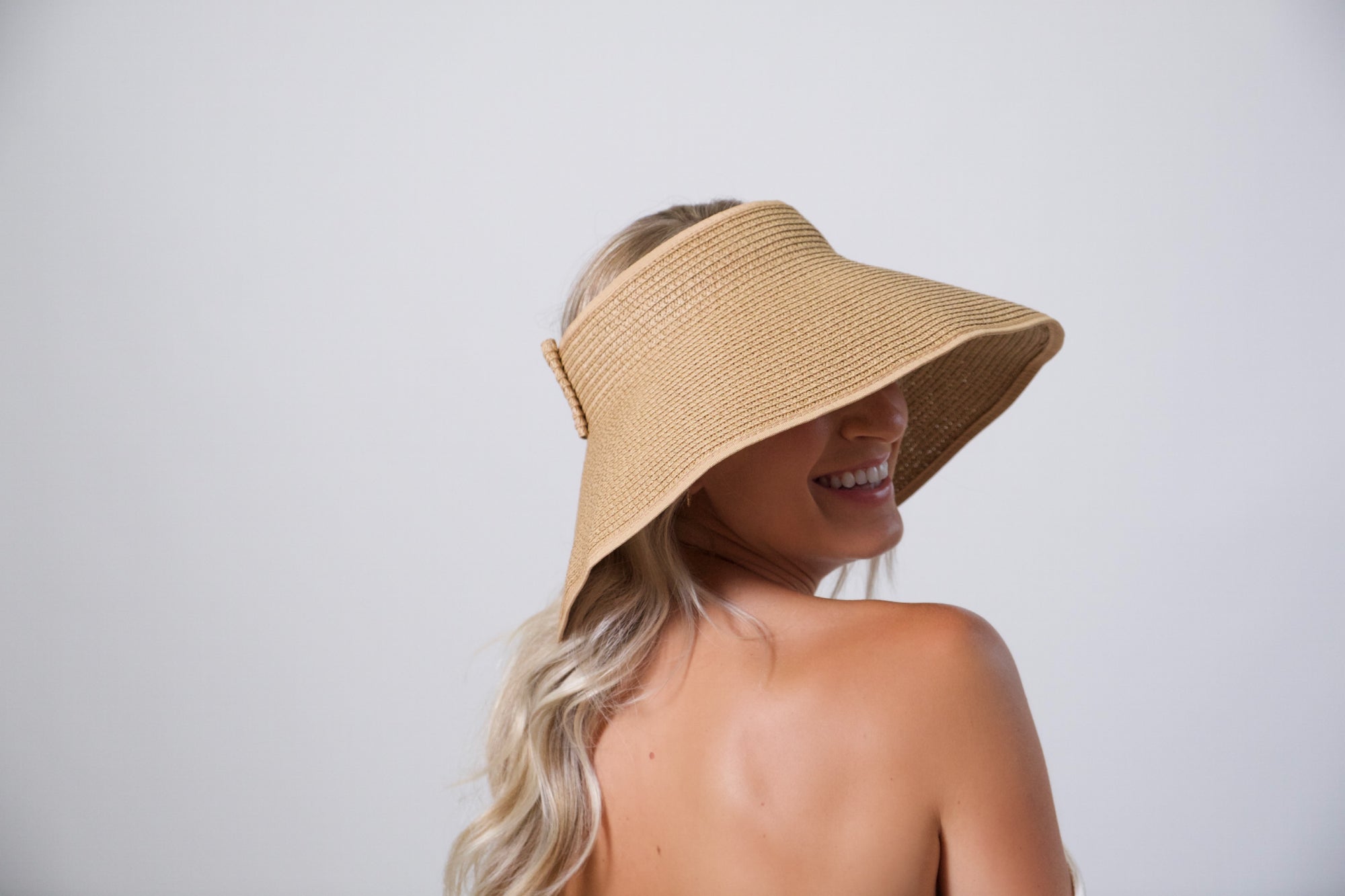 Khaki Wide Brim Visor