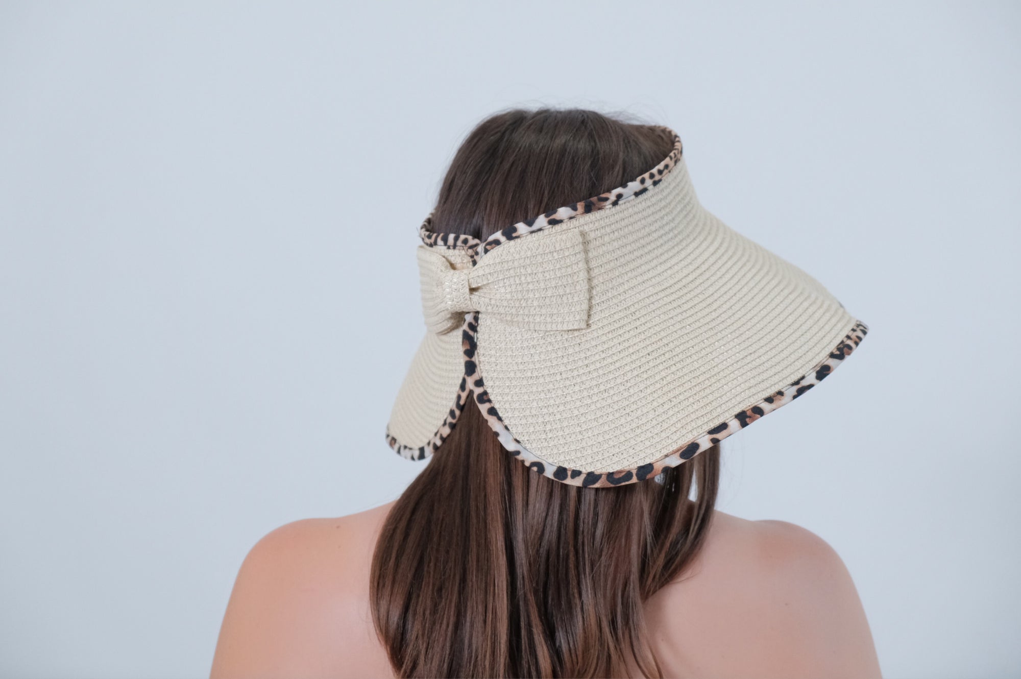 Leopard Wide Brim Visor