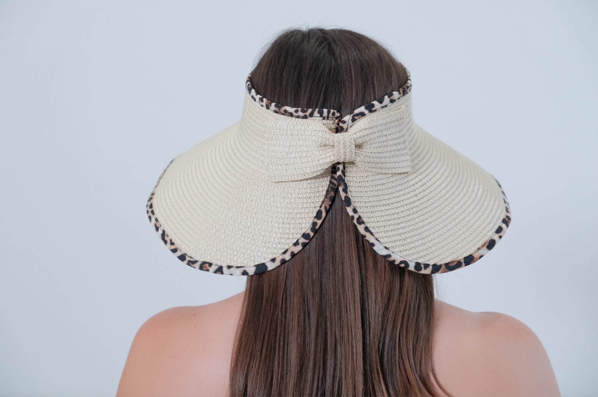 Leopard Wide Brim Visor