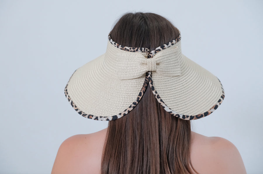 Leopard Wide Brim Visor