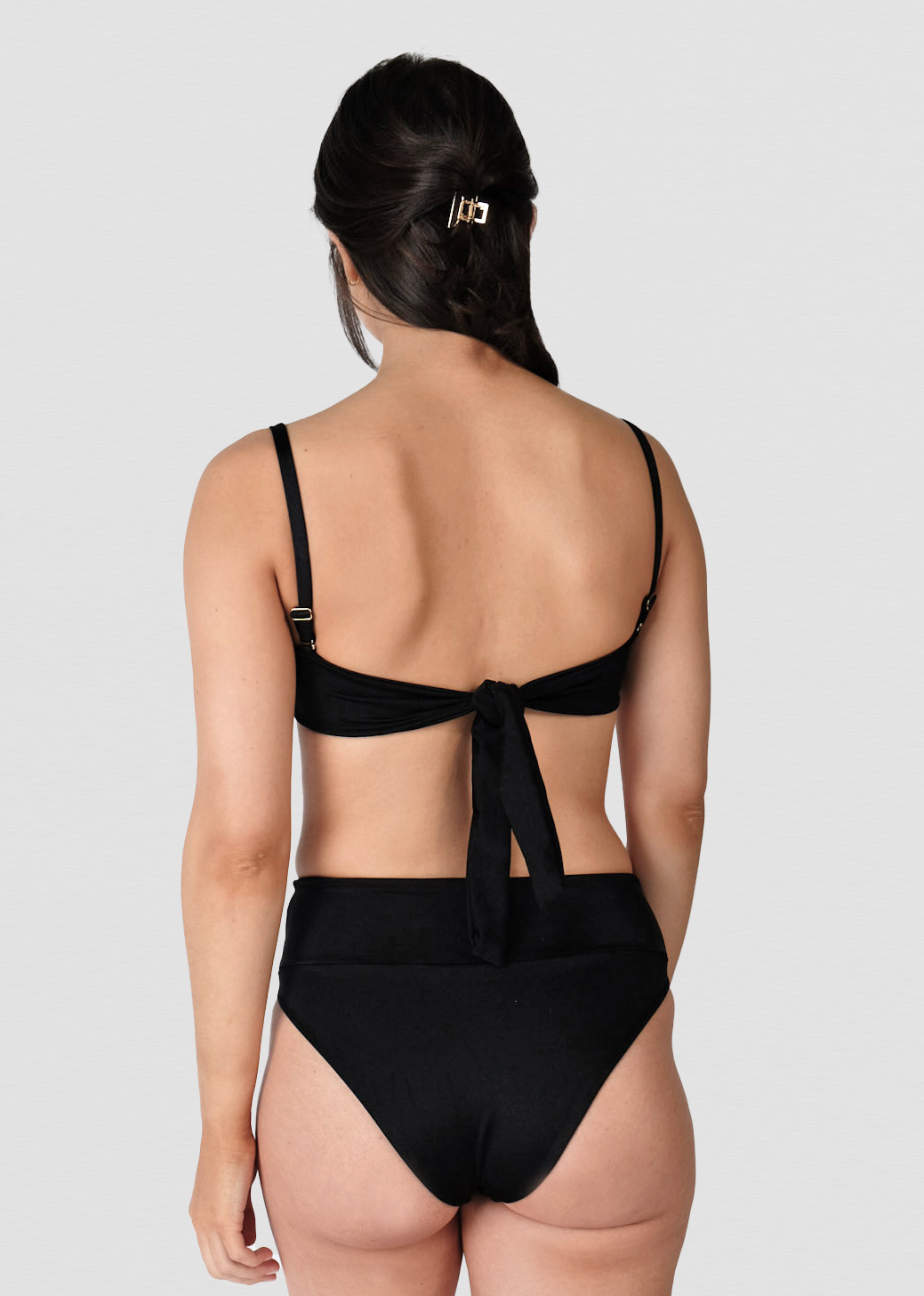The Classic Bandeau Bikini Top - Black